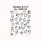 Gordon & Li Li: All About Me Sticker Sheet, parts of the body, Mandarin, English, body parts