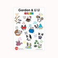 Gordon & Li Li: Colors in Mandarin sticker sheet, Mandarin, English, pandas, asian food