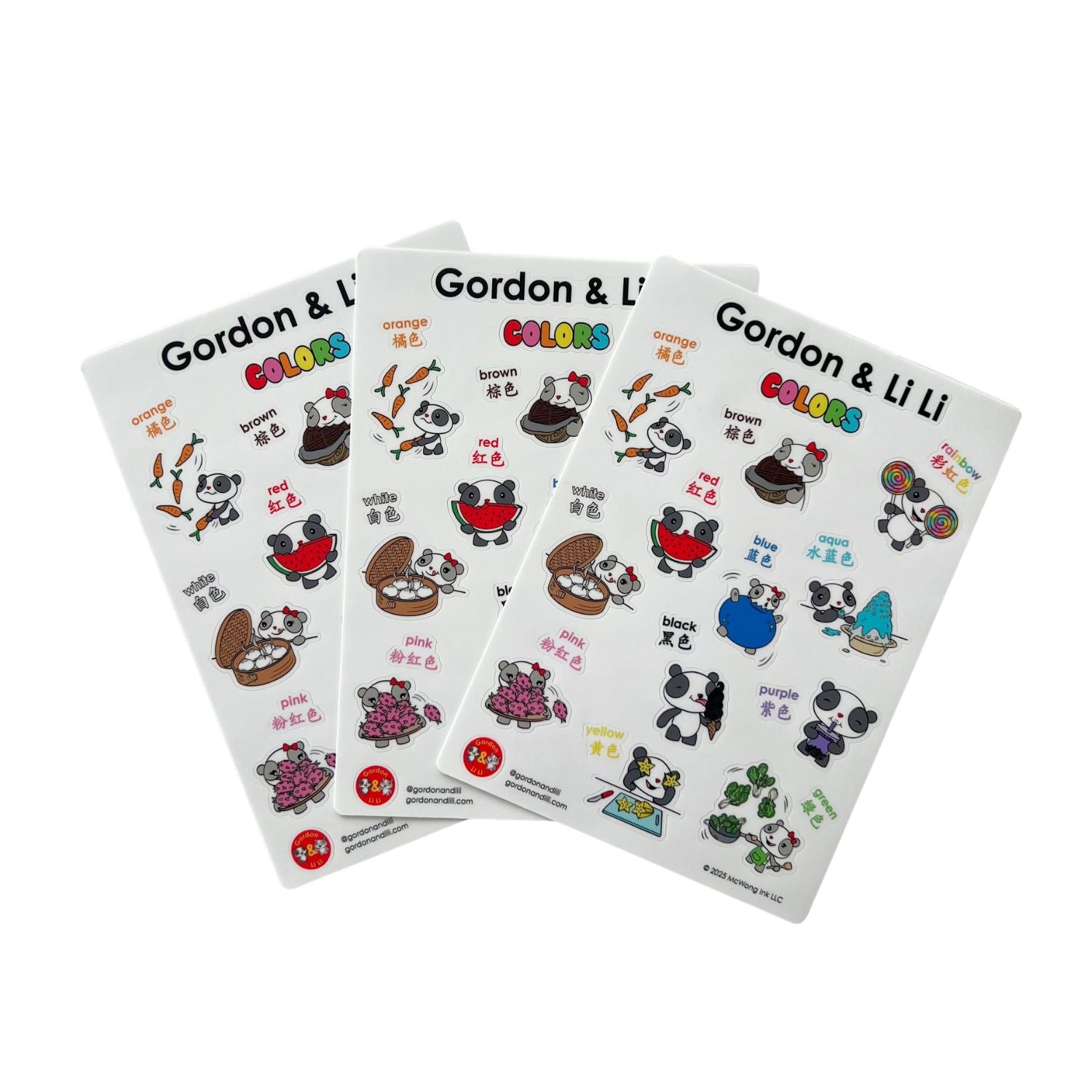 The Gordon & Li Li Colors Sticker Sheet
