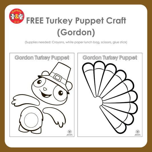 Gordon & Li Li Turkey Puppet Printables