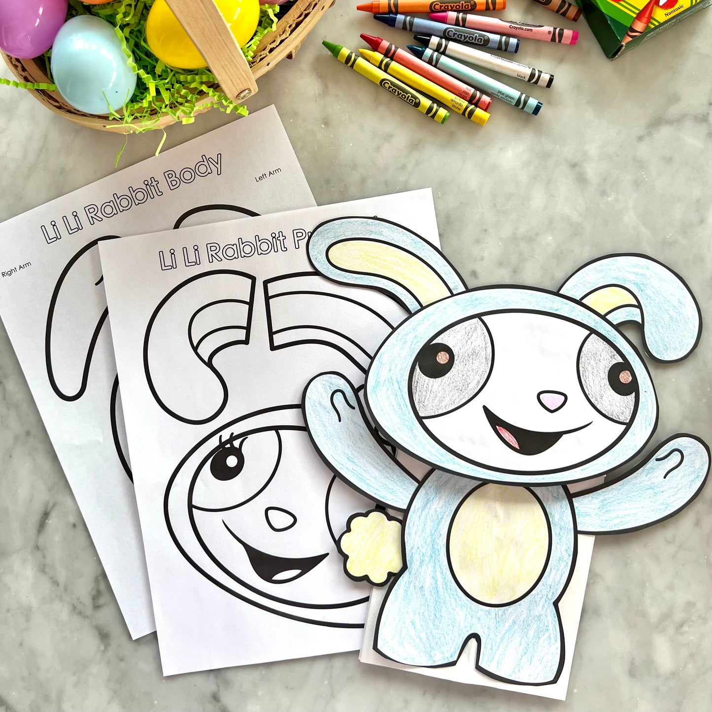 Gordon & Li Li Bunny Rabbit Puppet Craft