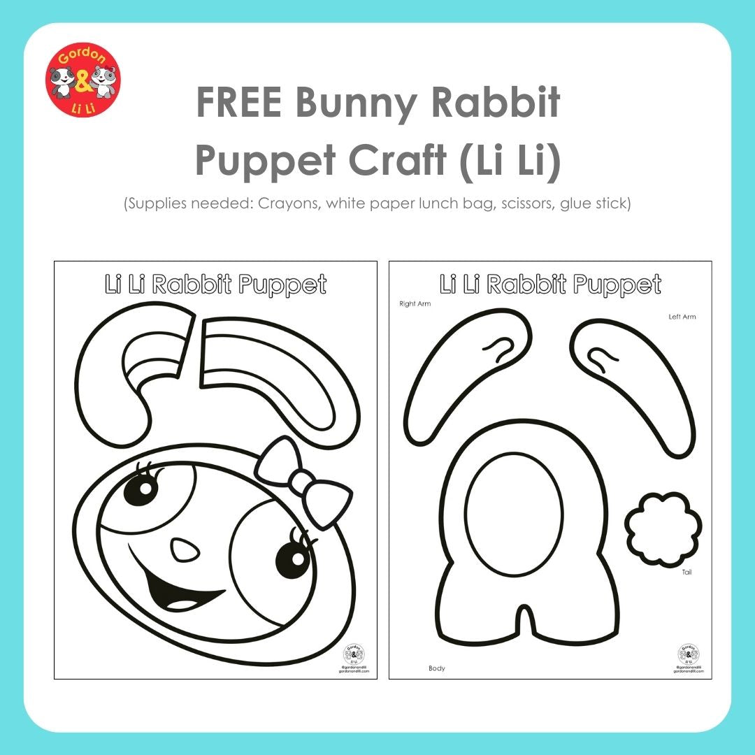 Gordon & Li Li Bunny Rabbit Puppet Craft