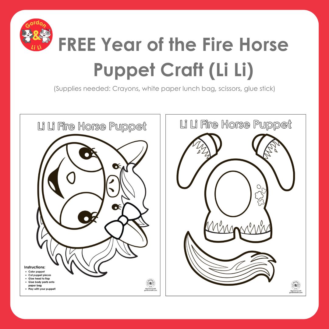 Year of the Fire Horse Puppet Craft