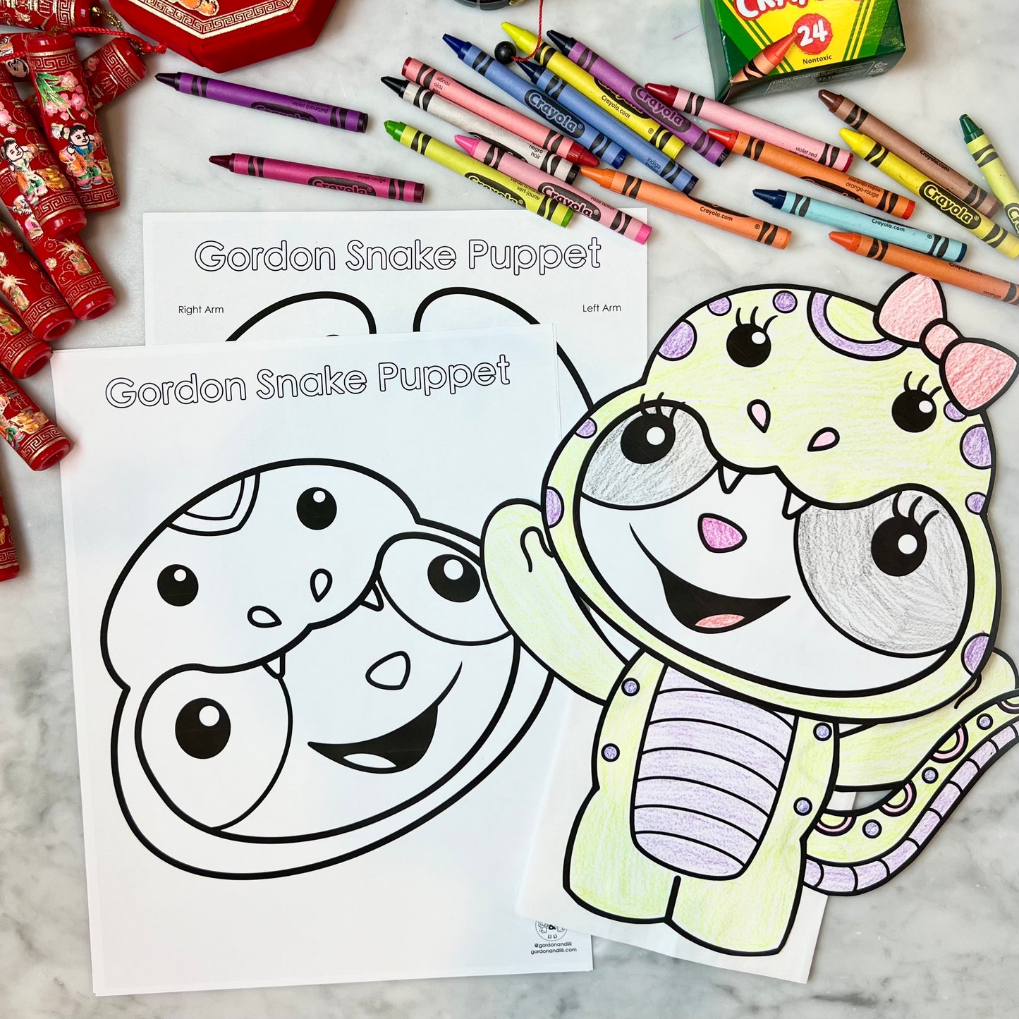 Year of the Snake Puppet Craft