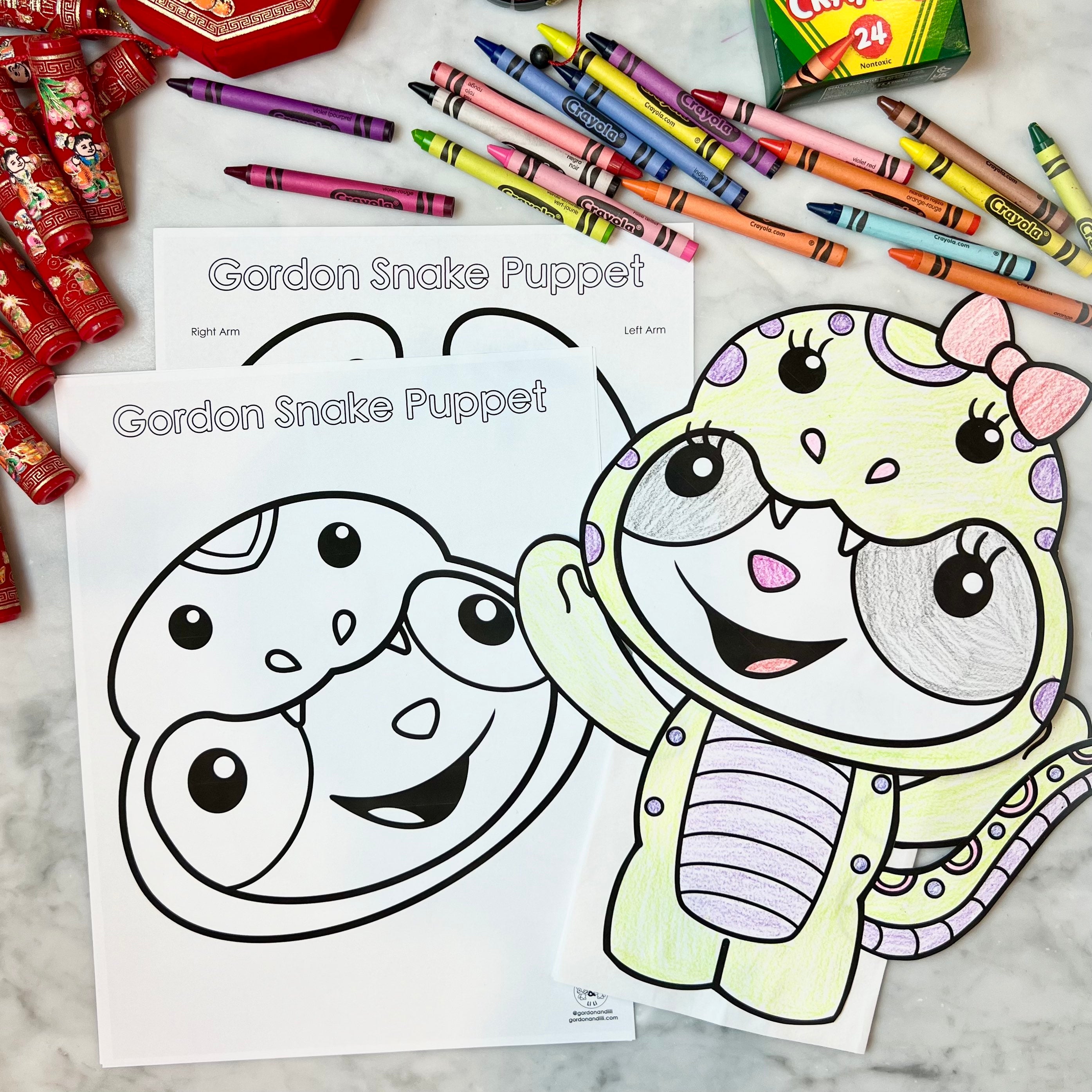 Year of the Snake Puppet Craft