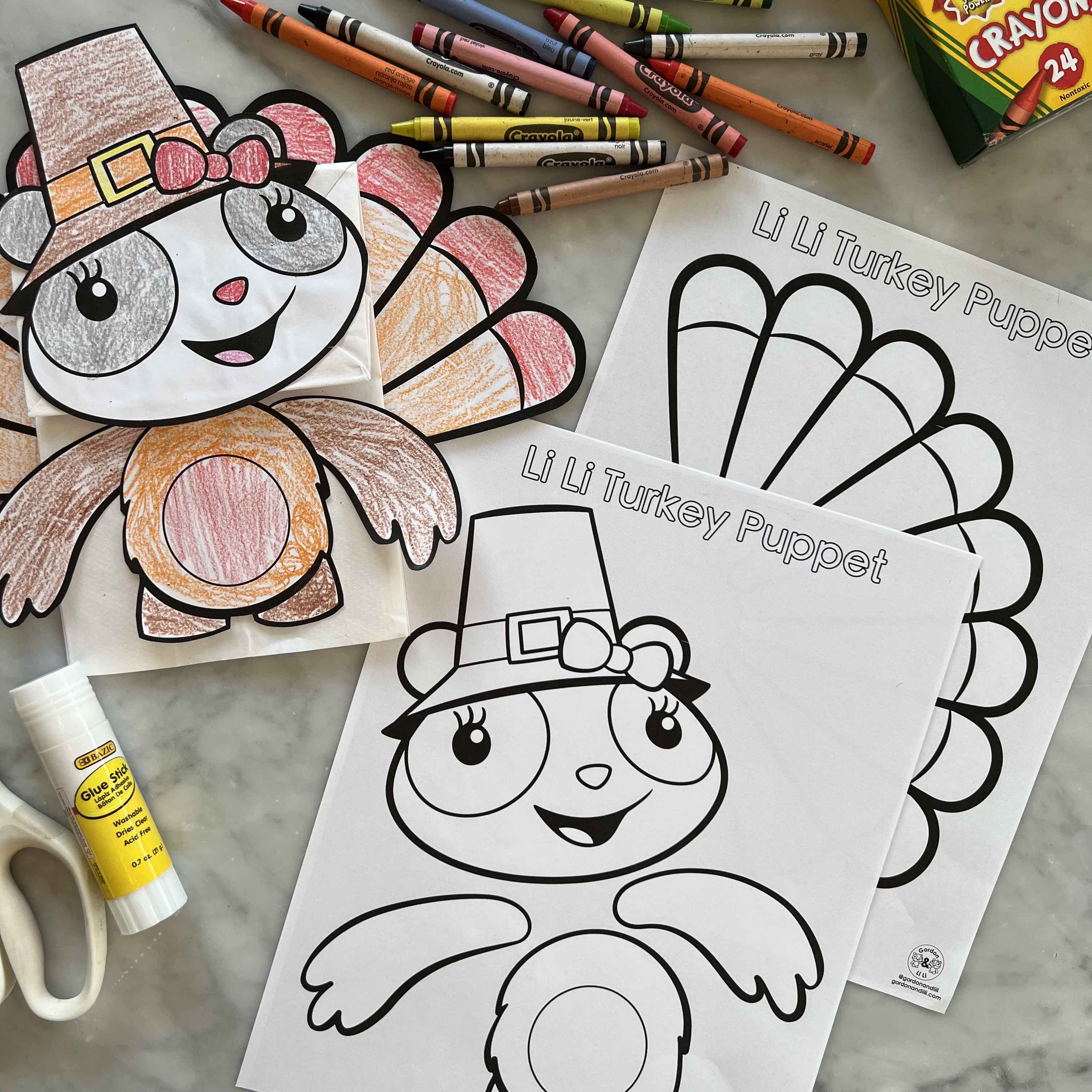 Turkey Puppet Printables